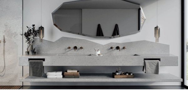 Airy Concrete Bathroom